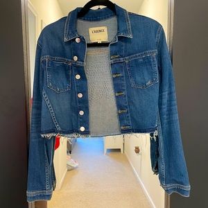 L’AGENCE cropped jean jacket, size M